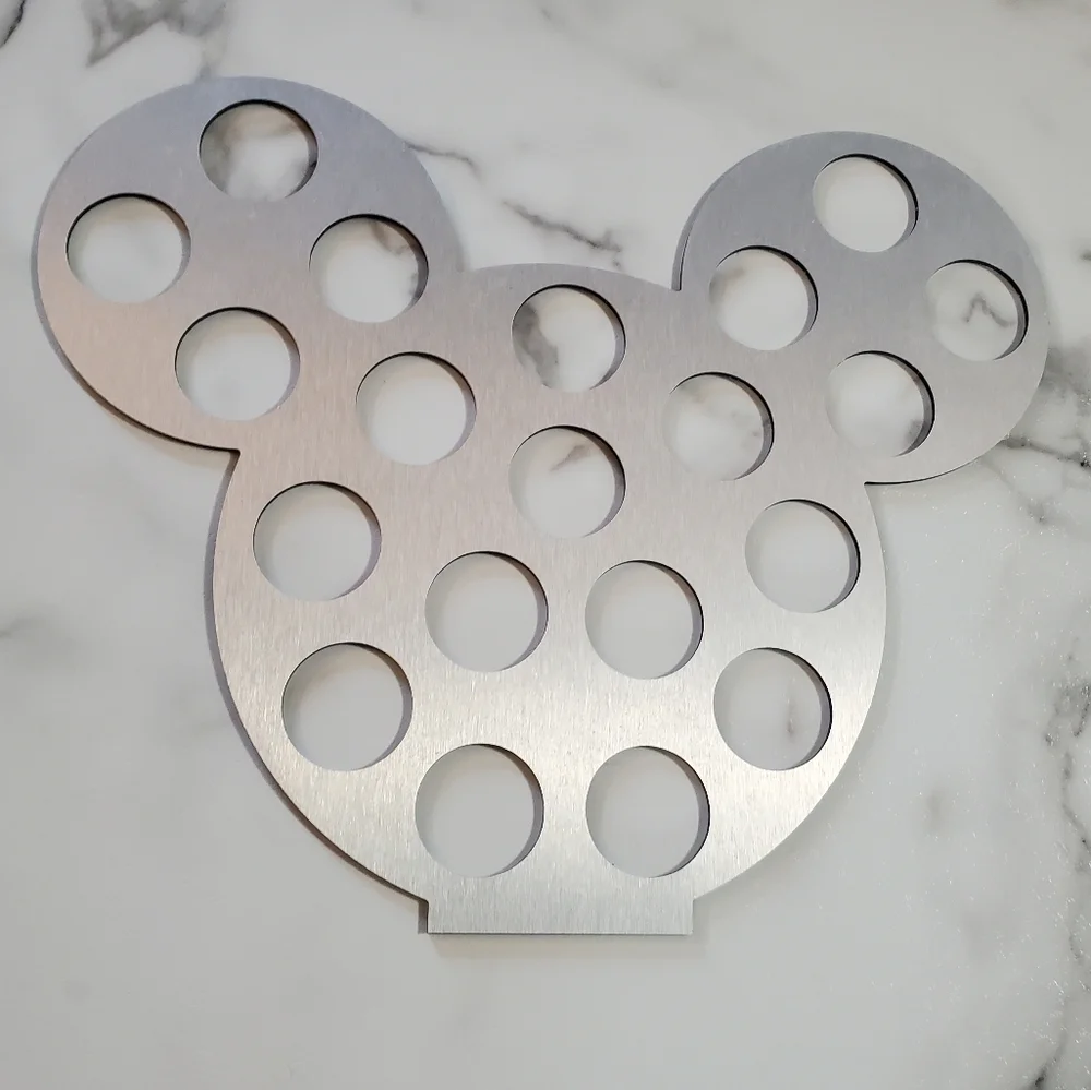 Silver Mickey Mouse Head K Cup Holder